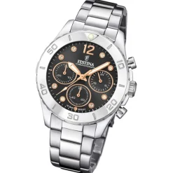 Festina Damenuhr Edelstahl silber Festina Boyfriend Armbanduhr UF20603/6