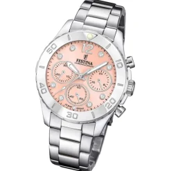 Festina Damenuhr Edelstahl silber Festina Boyfriend Armbanduhr UF20603/7