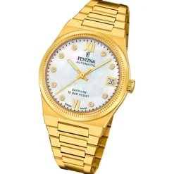 Festina Damenuhr Edelstahl gold Festina Swiss made Armbanduhr UF20033/1