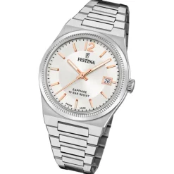 Festina Damenuhr Edelstahl silber Festina Swiss made Armbanduhr UF20035/2