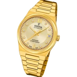 Festina Damenuhr Edelstahl gold Festina Swiss made Armbanduhr UF20033/2