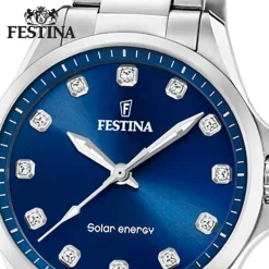 Festina Damenuhr Edelstahl silber Festina Solar Energy Solaruhr UF20654/4