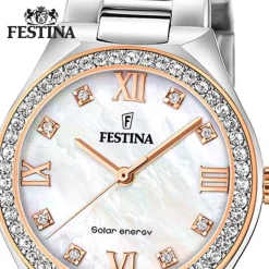 Festina Damenuhr Edelstahl silber Festina Solar Energy Solaruhr UF20658/1