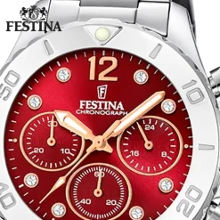 Festina Damenuhr Edelstahl silber Festina Boyfriend Armbanduhr UF20603/2