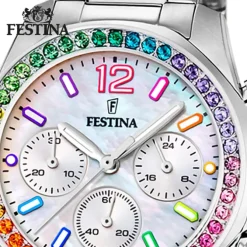 Festina Damenuhr Edelstahl silber Festina Boyfriend Armbanduhr UF20606/2