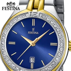 Festina Damenuhr Edelstahl silber gold Festina Mademoiselle Armbanduhr UF16868/3
