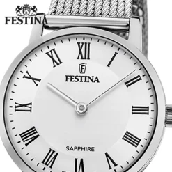 Festina Damenuhr Edelstahl silber Festina Swiss Made Armbanduhr UF20015/4