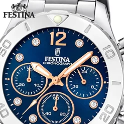 Festina Damenuhr Edelstahl silber Festina Boyfriend Armbanduhr UF20603/3