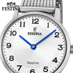 Festina Damenuhr Edelstahl silber Festina Swiss made Armbanduhr UF20015/5