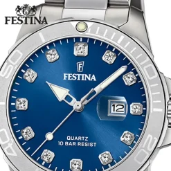 Festina Damenuhr Edelstahl silber Festina Boyfriend Armbanduhr UF20503/6