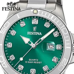 Festina Damenuhr Edelstahl silber Festina Boyfriend Armbanduhr UF20503/7