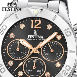 Festina Damenuhr Edelstahl silber Festina Boyfriend Armbanduhr UF20603/6