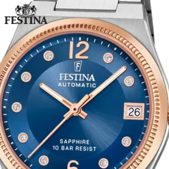 Festina Damenuhr Edelstahl silber Festina Swiss made Armbanduhr UF20031/2