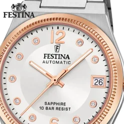 Festina Damenuhr Edelstahl silber Festina Swiss made Armbanduhr UF20031/1