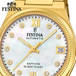 Festina Damenuhr Edelstahl gold Festina Swiss made Armbanduhr UF20033/1