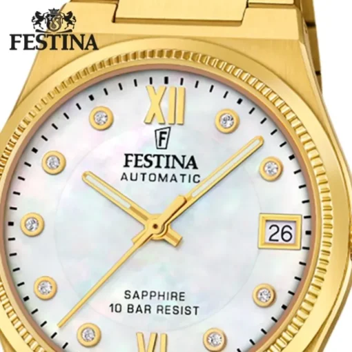 Festina Damenuhr Edelstahl gold Festina Swiss made Armbanduhr UF20033/1