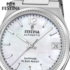Festina Damenuhr Edelstahl silber Festina Swiss made Armbanduhr UF20029/1