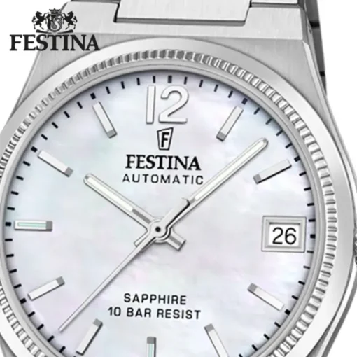 Festina Damenuhr Edelstahl silber Festina Swiss made Armbanduhr UF20029/1