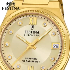 Festina Damenuhr Edelstahl gold Festina Swiss made Armbanduhr UF20033/2