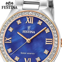 Festina Damenuhr Edelstahl silber Festina Solar Energy Solaruhr UF20658/2