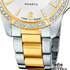 Festina Damenuhr Edelstahl silber gold Festina Mademoiselle Armbanduhr UF20594/1
