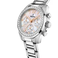 Festina Damenuhr Edelstahl silber Festina Boyfriend Armbanduhr UF20606/1