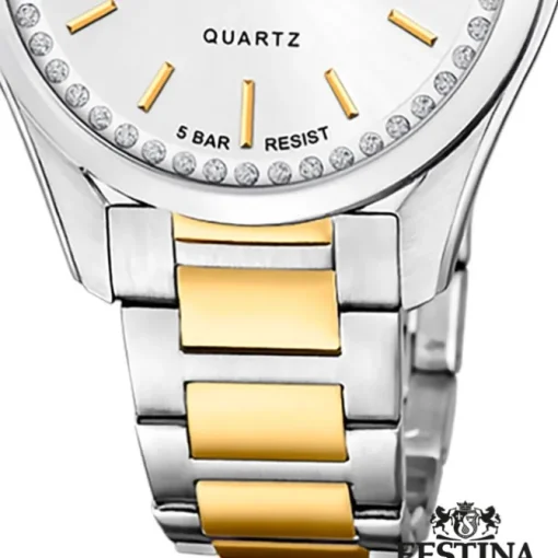 Festina Damenuhr Edelstahl silber gold Festina Mademoiselle Armbanduhr UF20619/1