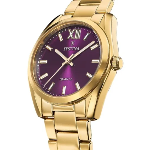 Festina Damenuhr Edelstahl gold Festina Boyfriend Armbanduhr UF20640/3