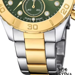 Festina Damenuhr Edelstahl silber gold Festina Boyfriend Armbanduhr UF20604/2