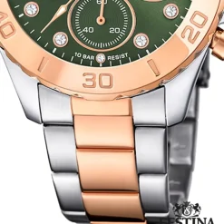 Festina Damenuhr Edelstahl silber gold Festina Boyfriend Armbanduhr UF20605/2