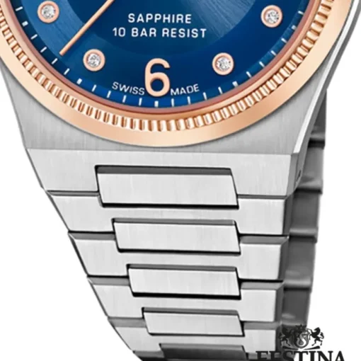 Festina Damenuhr Edelstahl silber Festina Swiss made Armbanduhr UF20031/2