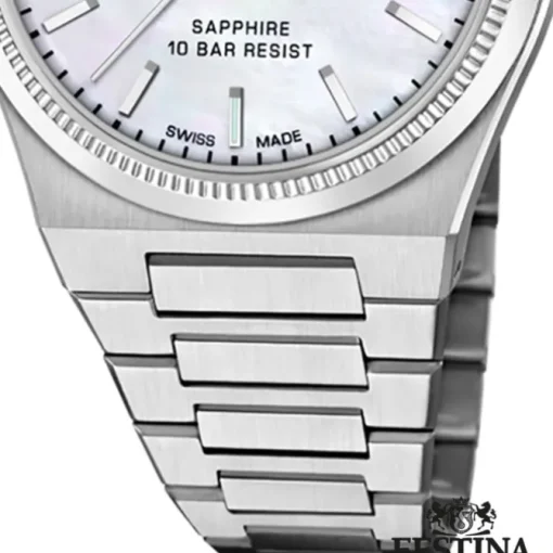 Festina Damenuhr Edelstahl silber Festina Swiss made Armbanduhr UF20029/1