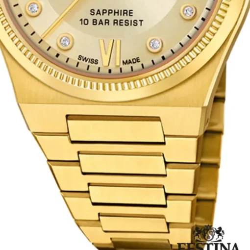 Festina Damenuhr Edelstahl gold Festina Swiss made Armbanduhr UF20033/2