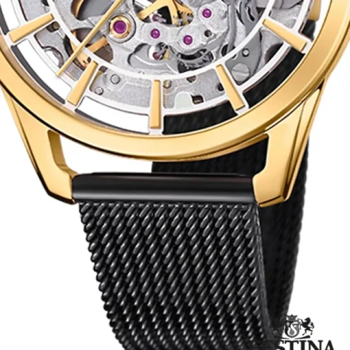 Festina Damenuhr Edelstahl schwarz Festina Automatik Armbanduhr UF20629/2