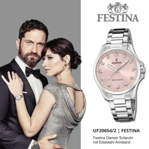 Festina Damenuhr Edelstahl silber Festina Solar Energy Solaruhr UF20654/2