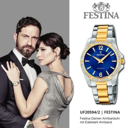 Festina Damenuhr Edelstahl silber gold Festina Mademoiselle Armbanduhr UF20594/2