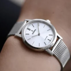 Festina Damenuhr Edelstahl silber Festina Swiss Made Armbanduhr UF20015/1