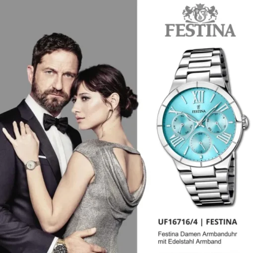 Festina Damenuhr Edelstahl silber Festina Boyfriend Armbanduhr UF16716/4