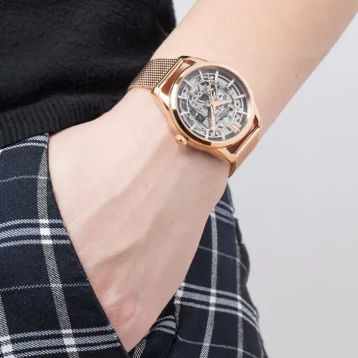 Festina Damenuhr Edelstahl rosé Festina Automatik Armbanduhr UF20628/2