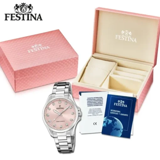 Festina Damenuhr Edelstahl silber Festina Solar Energy Solaruhr UF20654/2