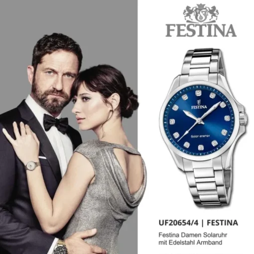 Festina Damenuhr Edelstahl silber Festina Solar Energy Solaruhr UF20654/4
