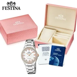 Festina Damenuhr Edelstahl silber Festina Solar Energy Solaruhr UF20658/1