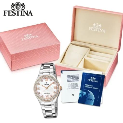 Festina Damenuhr Edelstahl silber Festina Solar Energy Solaruhr UF20658/1