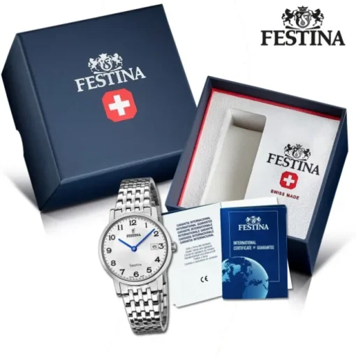 Festina Damenuhr Edelstahl silber Festina Swiss made Armbanduhr UF20019/4