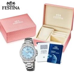 Festina Damenuhr Edelstahl silber Festina Boyfriend Armbanduhr UF20503/5