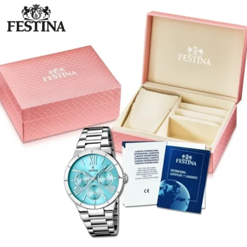 Festina Damenuhr Edelstahl silber Festina Boyfriend Armbanduhr UF16716/4