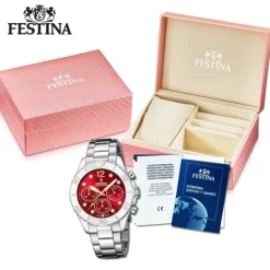 Festina Damenuhr Edelstahl silber Festina Boyfriend Armbanduhr UF20603/2