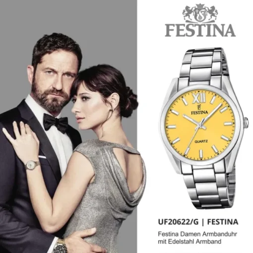 Festina Damenuhr Edelstahl silber Festina Boyfriend Armbanduhr UF20622/G
