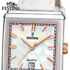 Festina Damenuhr Leder weiß Festina Trend Armbanduhr UF20682/1