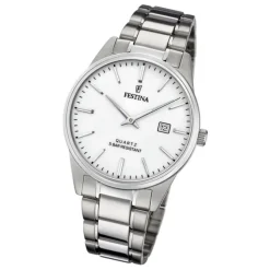 Festina Herren Armbanduhr Klassik F20511/2 Analog Edelstahl silber UF20511/2